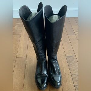 Vintage Over the Knee Genuine Italian Leather Riding Boots with Silver Buckles 🙌